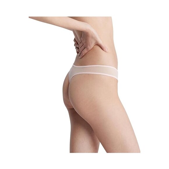 #472 Calvin Klein Underwear Floral Lace Thong Underwear Nymphs Thigh : LG (Wo - Picture 2 of 3